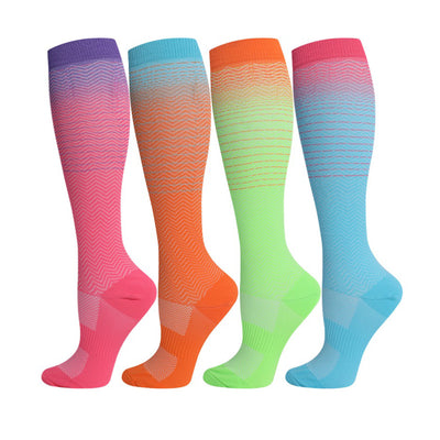 4 Pairs stripe Compression Socks