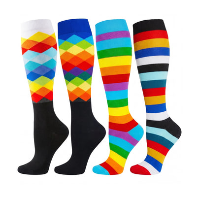 4 Pairs stripe Compression Socks