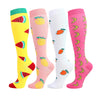 4 Pairs Fruits Compression Socks