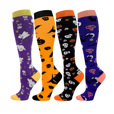 4 Pairs Halloween Compression socks