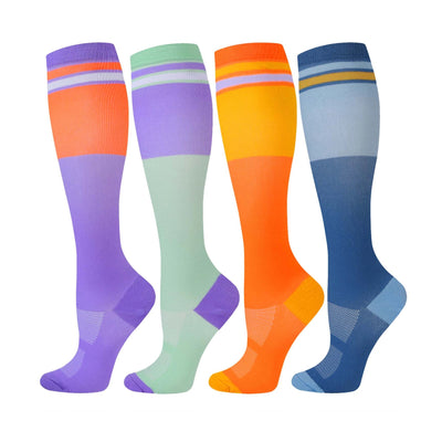 4 Pairs stripe Compression Socks