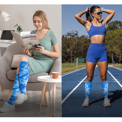 1 Pair Gradient Series 20-30mmHg Cotton Compression Socks