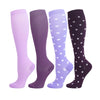4 Pairs Polka dot compression socks