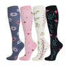 4 Pairs Flower Compression Socks