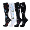 4 Pairs Flower Compression Socks