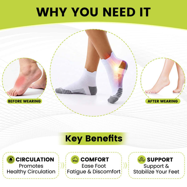 6 Pairs Ankle Compression Socks