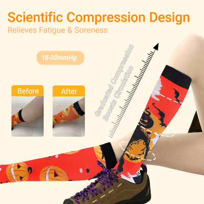 4 Pairs Halloween Compression socks