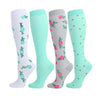 4 Pairs Flower Compression Socks