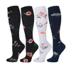 4 Pairs Flower Compression Socks