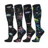 4 Pairs Flower Compression Socks