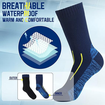 ISUNIE Waterproof Outdoor Sports Socks for Men and Women - Breathable and Warm, Unisex Size, Ideal for Winter Sports
