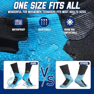 ISUNIE Waterproof Outdoor Sports Socks for Men and Women - Breathable and Warm, Unisex Size, Ideal for Winter Sports