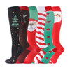 3/4/6 Pairs Christmas Compression Socks