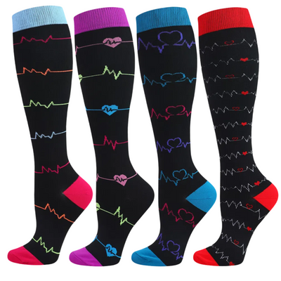4 Pairs Doctor-Stethoscope Series Compression Socks