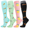 4 Pairs Fruits Compression Socks