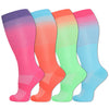 4 Pairs Plus Size Striped Compression Socks