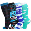 3/4 Pairs Plus Size Doctor-Stethoscope Series Compression Socks