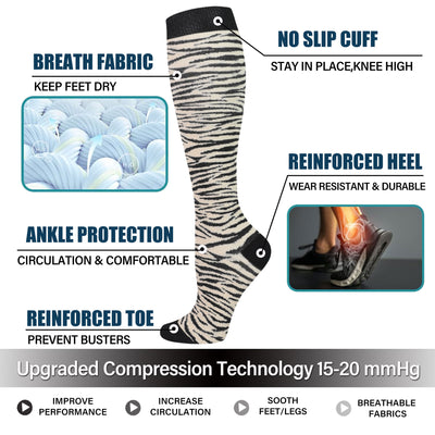 4 Pairs stripe Compression Socks